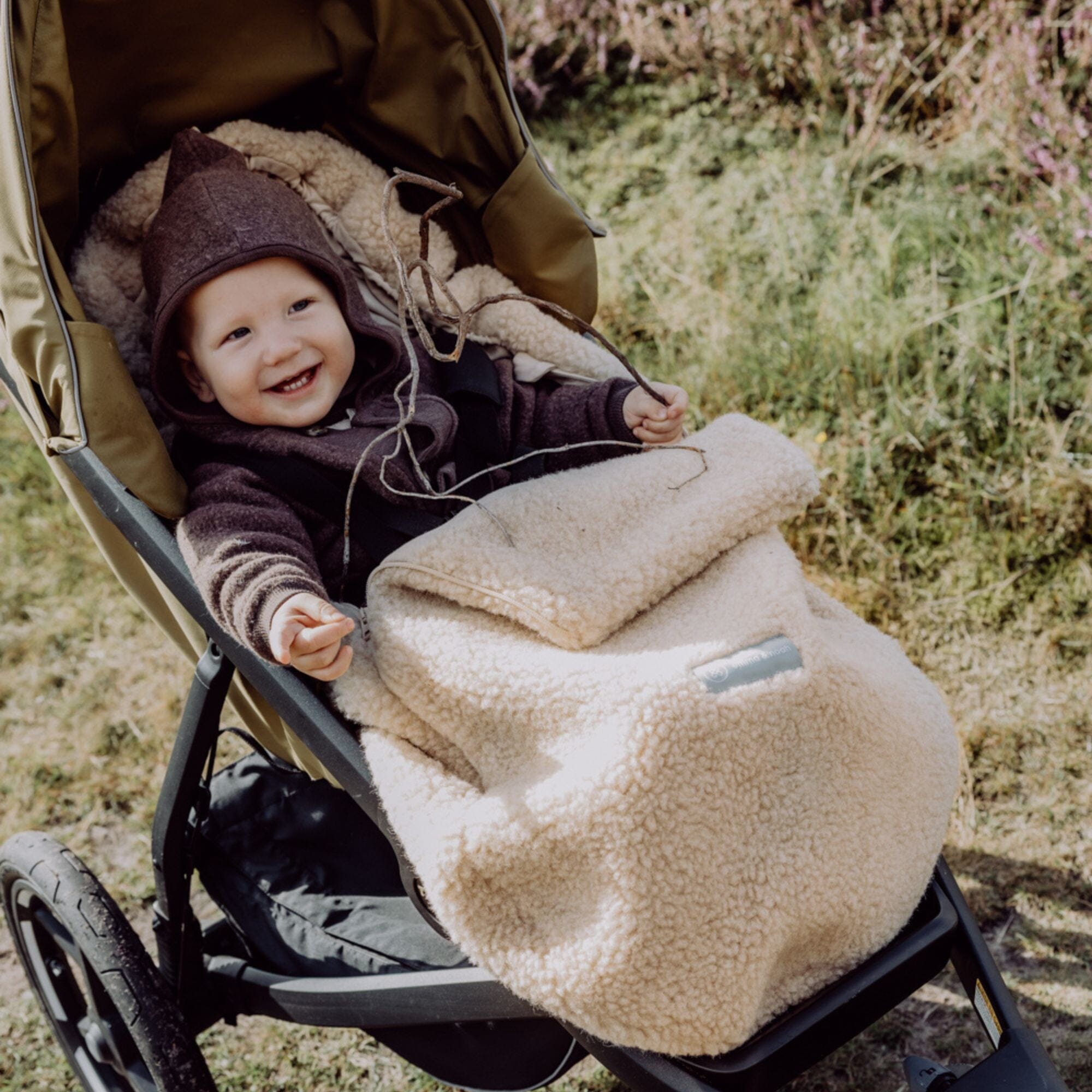Merinowoll Teddy Fußsack | Essential Beige