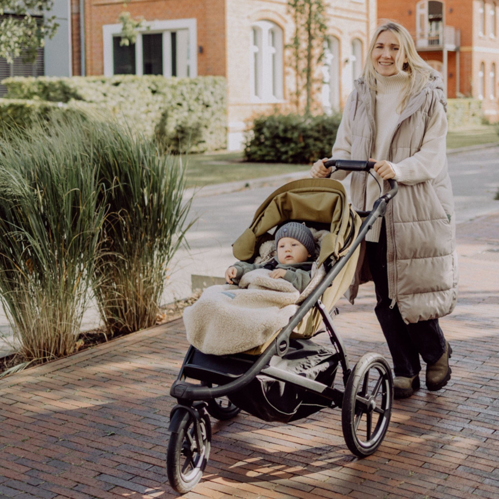 Fußsack aus Merinowolle | Essential Beige