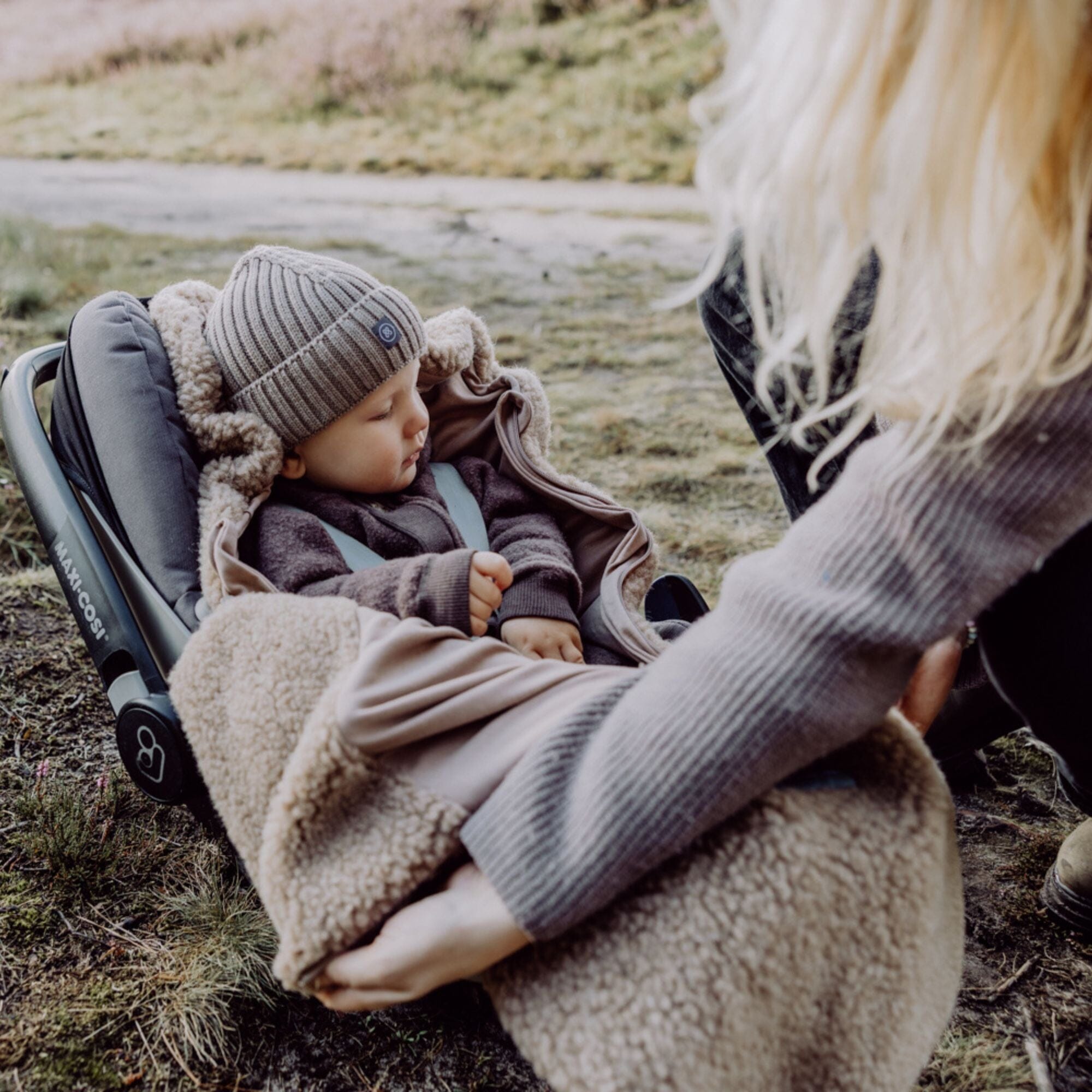 Fußsack aus Merinowolle | Essential Taupe