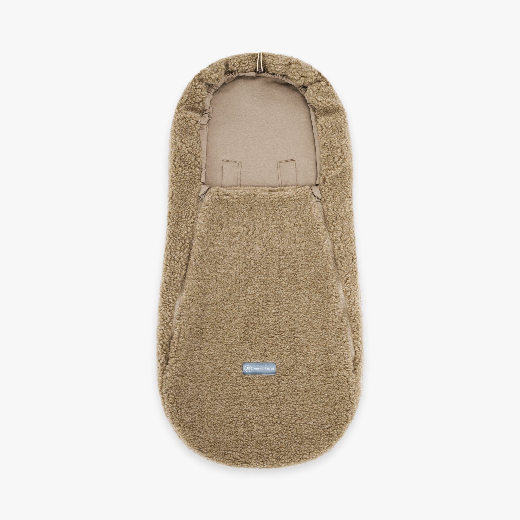 Merinowoll Teddy Fußsack | Essential Taupe