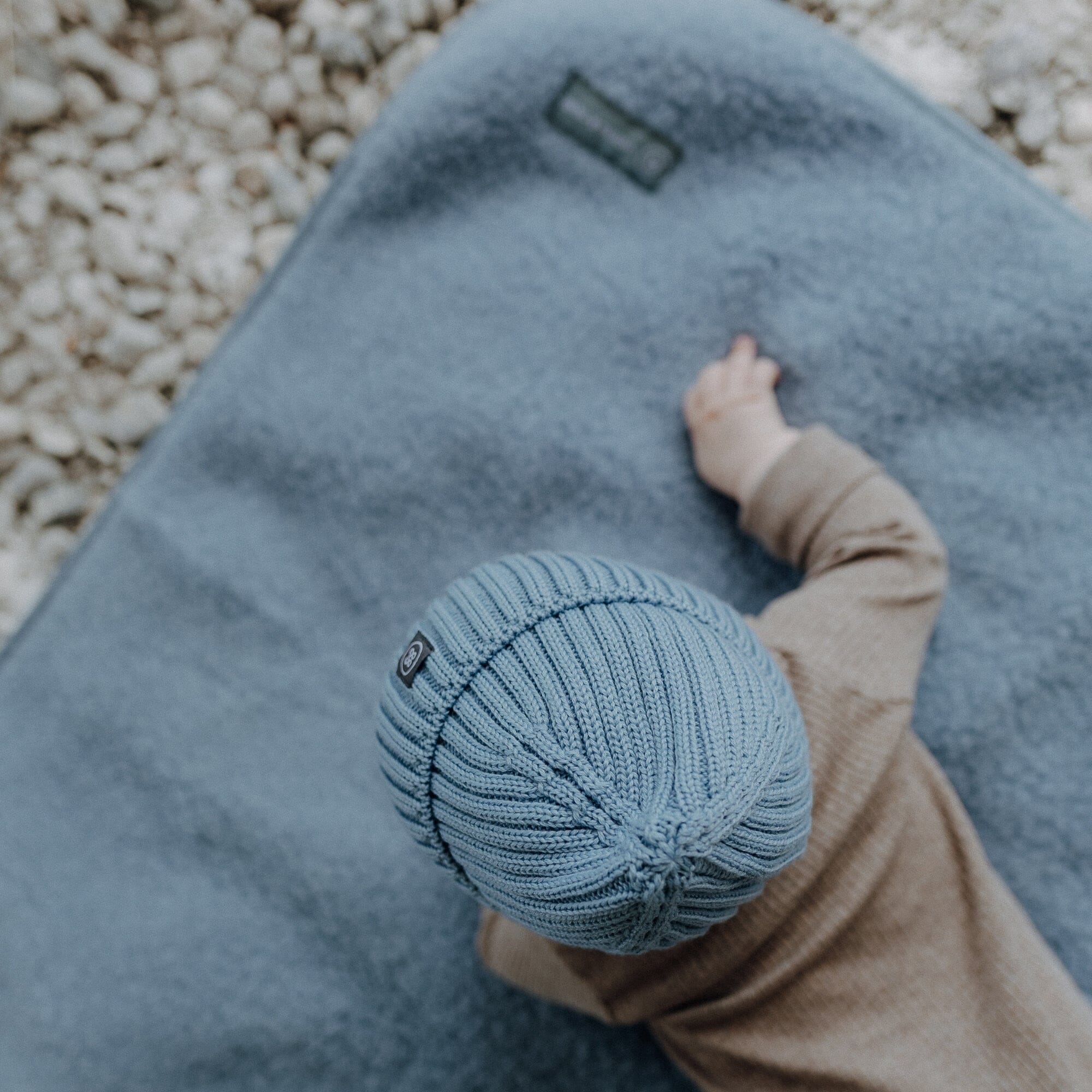 Babydecke aus Merinowolle | Essential Ice Blue