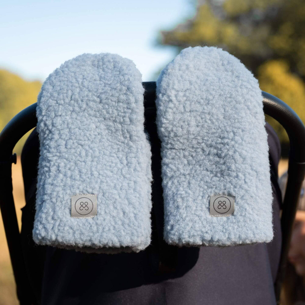 Kinderwagenhandschuhe aus Merinowolle | Essential Ice Blue