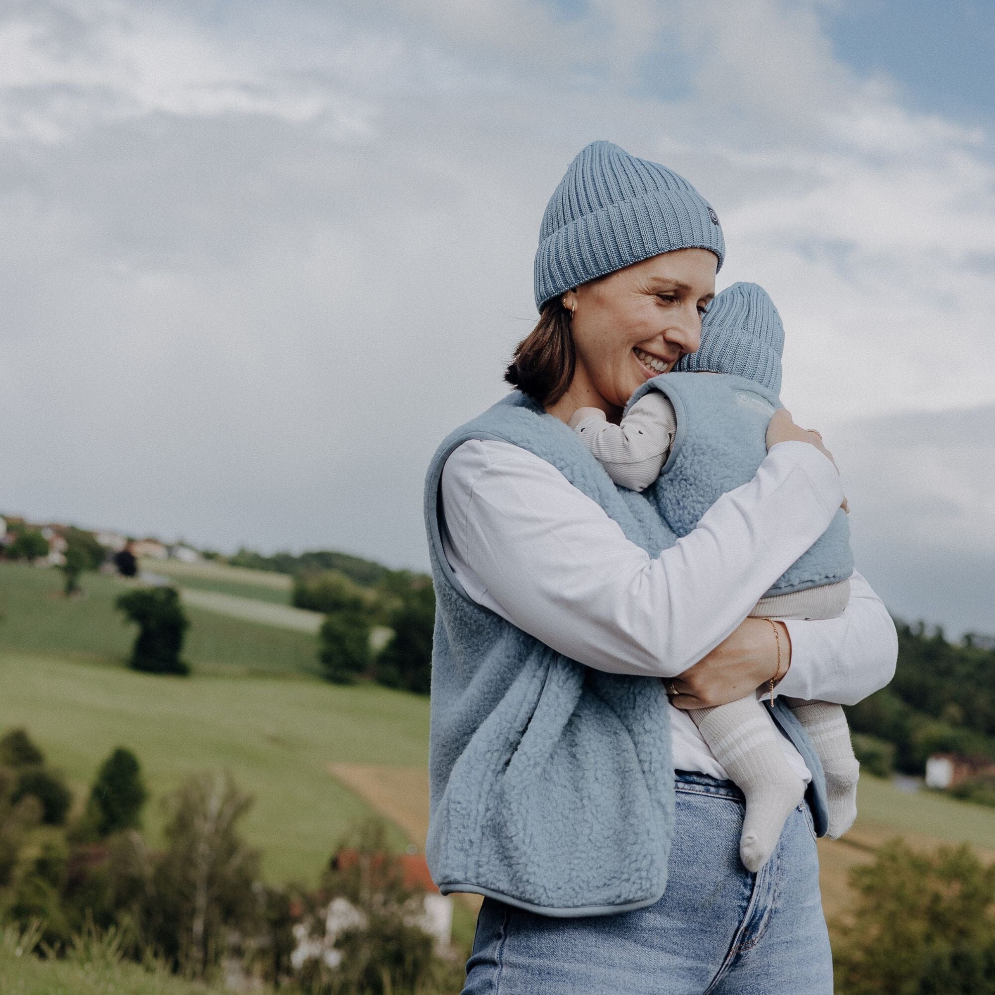 Merinowolle Weste für Babys | Essential Ice Blue