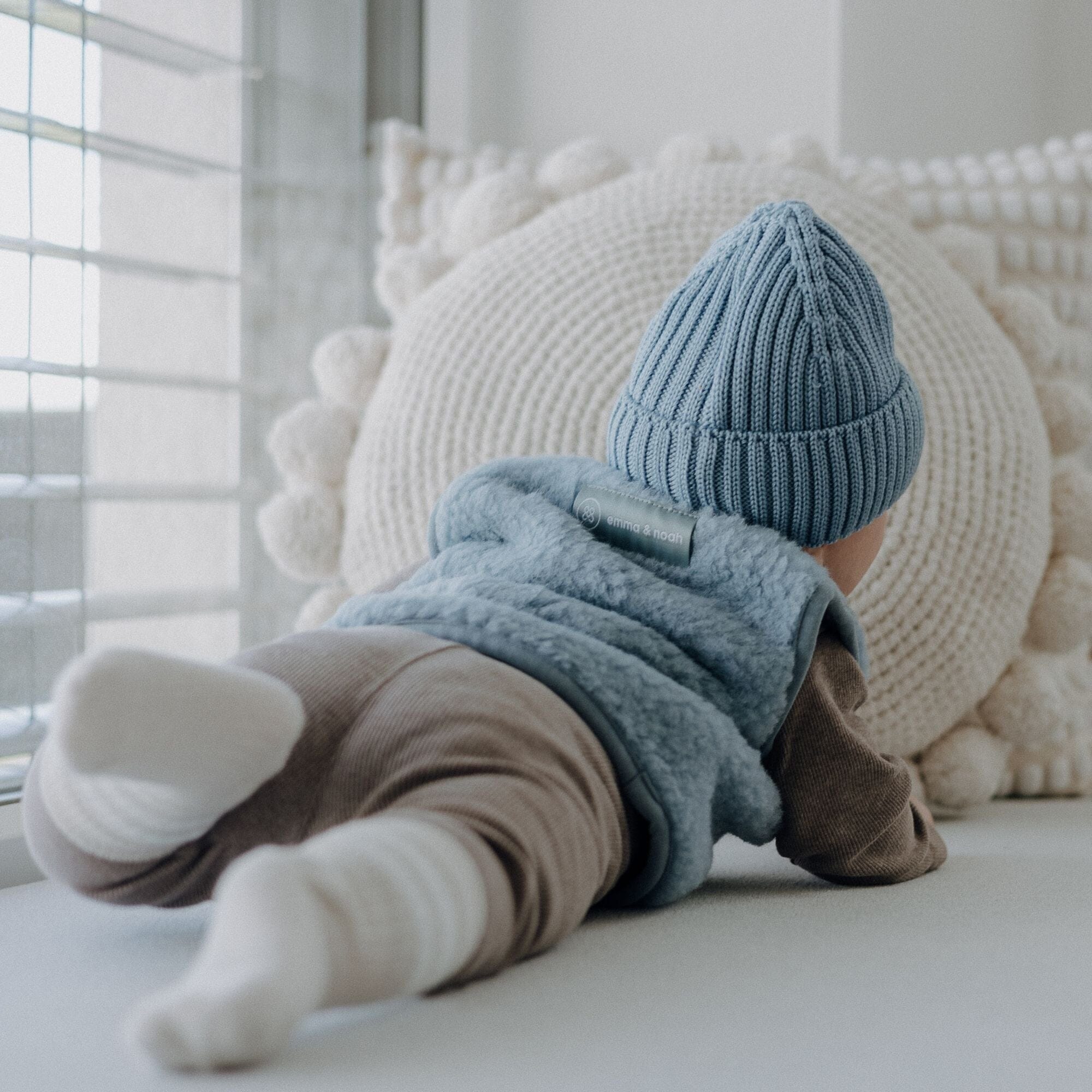 Merinowolle Weste für Babys | Essential Ice Blue