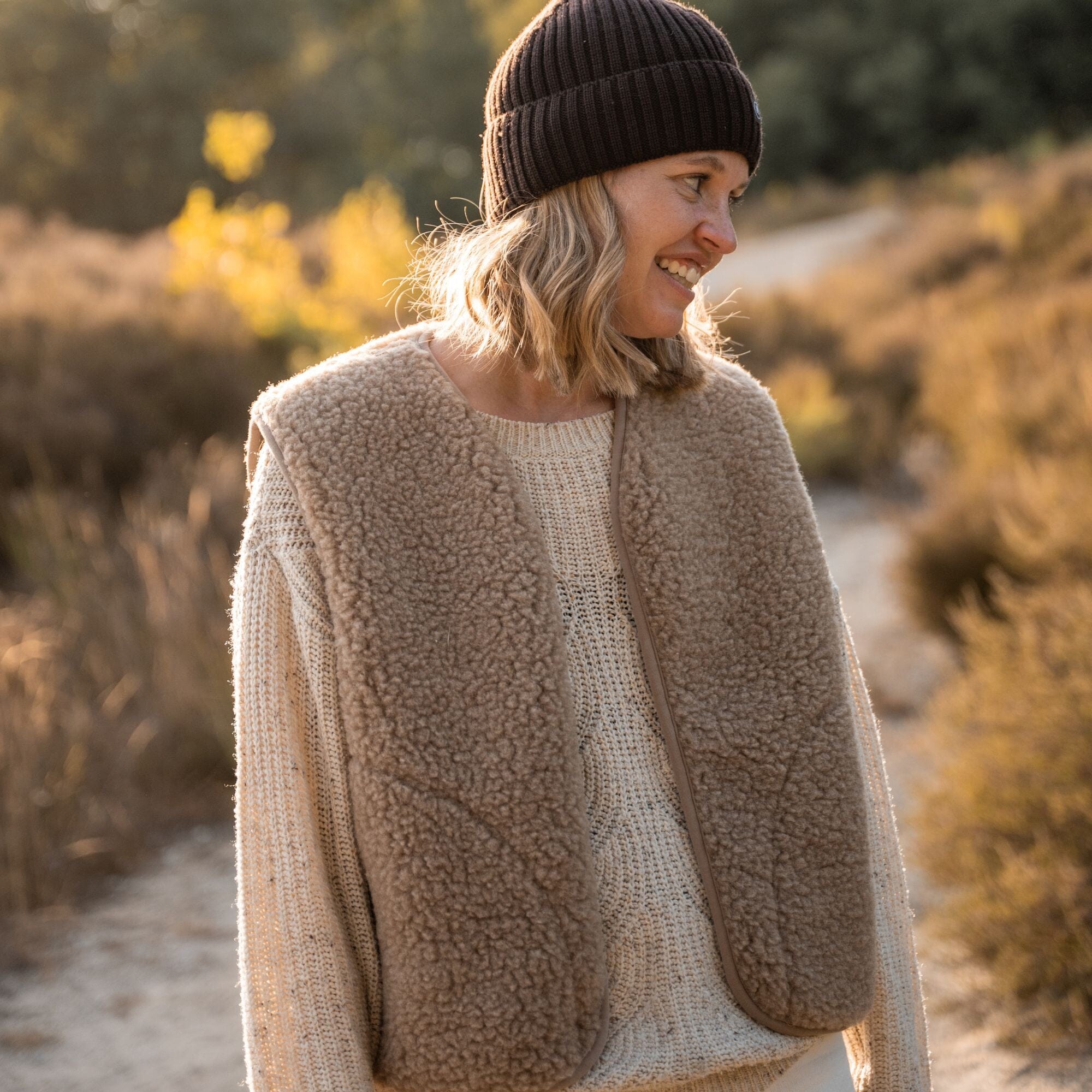 Merino Weste Erwachsene | Essential Taupe