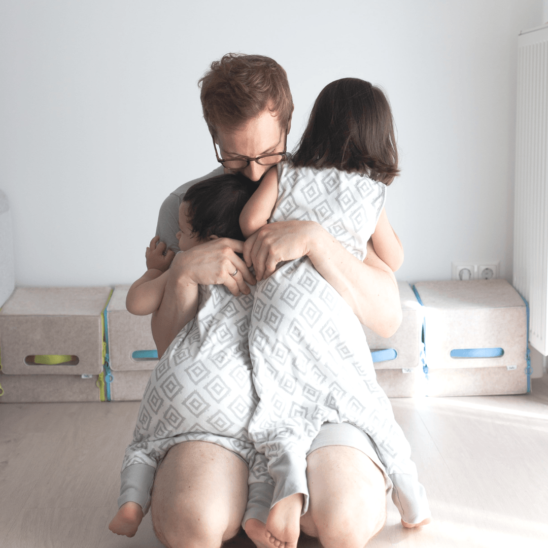 Schlafsack mit Füßen 1.0 TOG | Rauten Grau