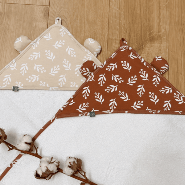 Kapuzenhandtuch | Floral Mocca