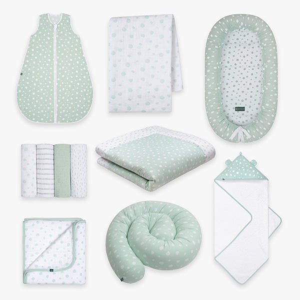 Erstausstattung Bundle | Schlafsack 0.5 TOG | Punkte Mint
