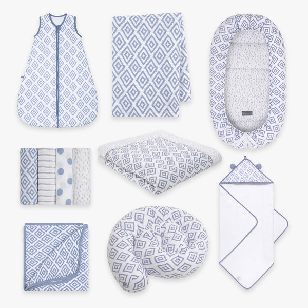Erstausstattung Bundle | Schlafsack 2.5 TOG | Rauten Blau
