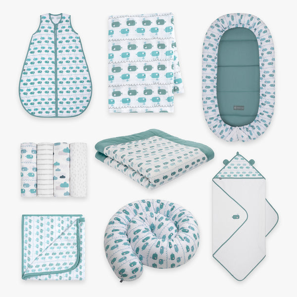 Erstausstattung Bundle | Schlafsack 0.5 TOG | Wal Blau