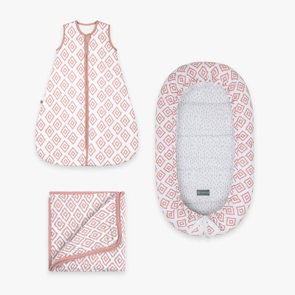 Kuschel Bundle | Schlafsack 2.5 TOG | Rauten Rosa