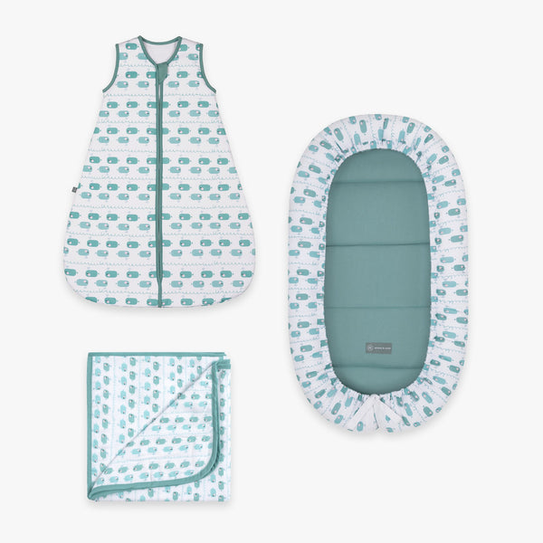 Kuschel Bundle | Schlafsack 2.5 TOG | Wal Blau