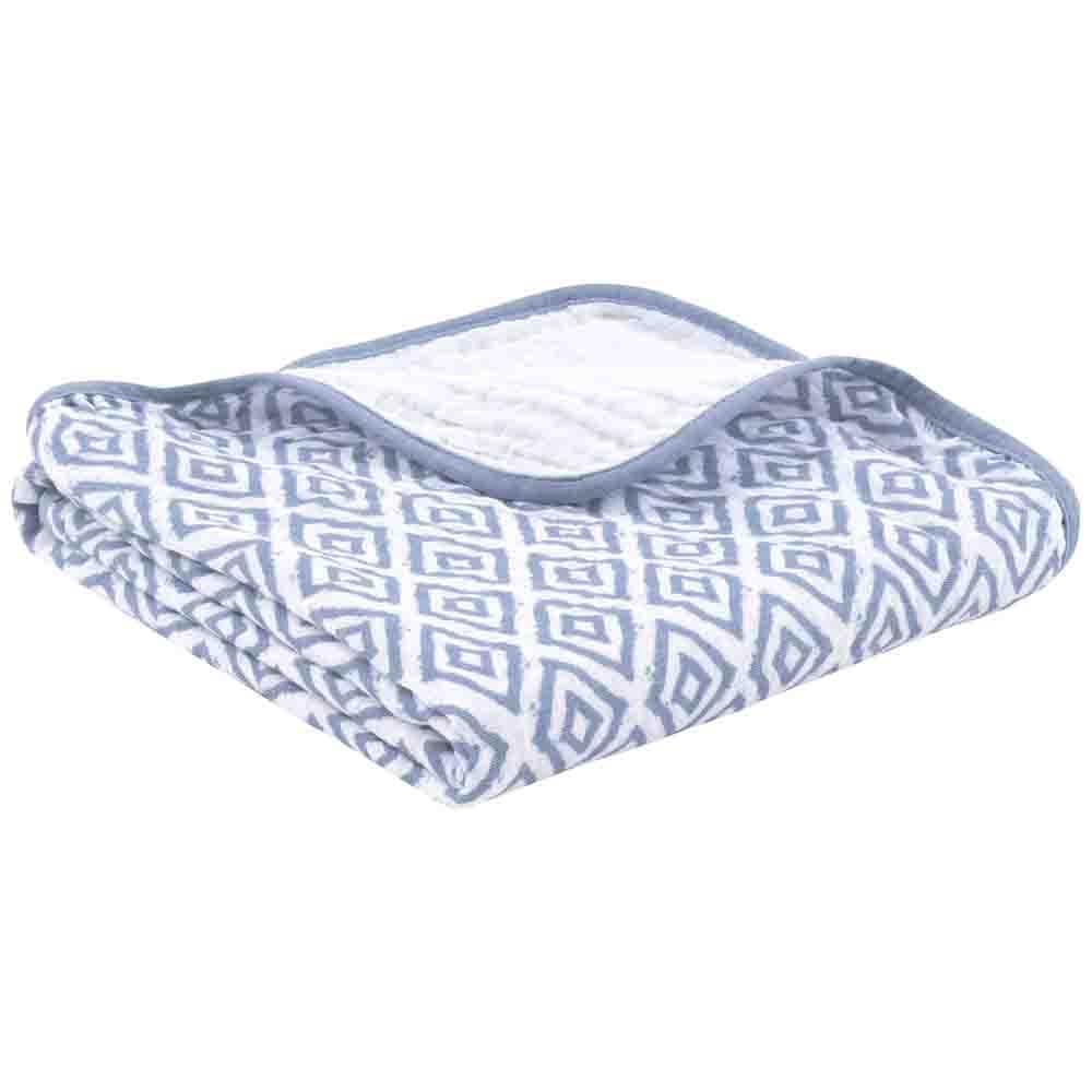 Kuscheldecke | Rauten Blau