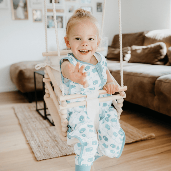 Kuschel Bundle | Schlafsack mit Füßen 0.5 TOG | Wal Blau