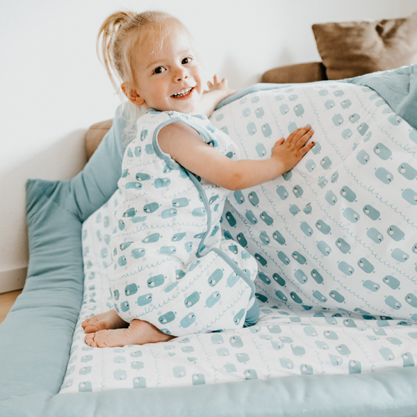 Schlafsack mit Füßen 0.5 TOG | Wal Blau