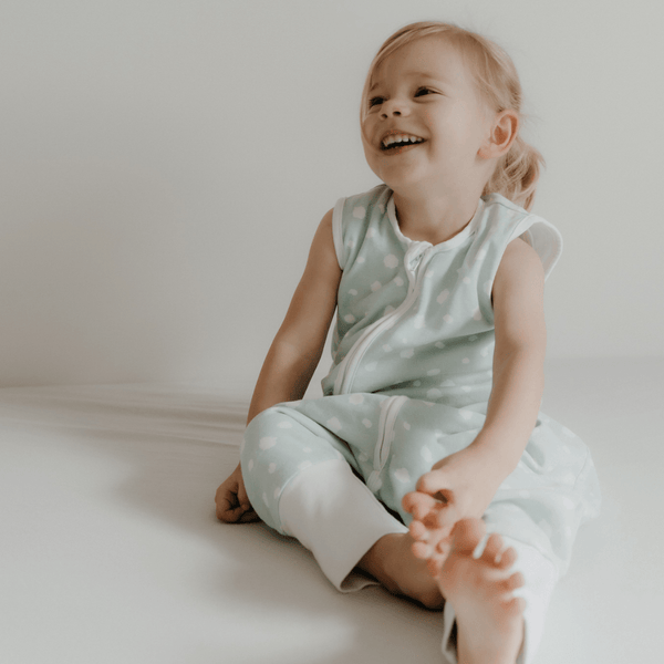 Kuschel Bundle | Schlafsack mit Füßen 1.0 TOG | Punkte Mint